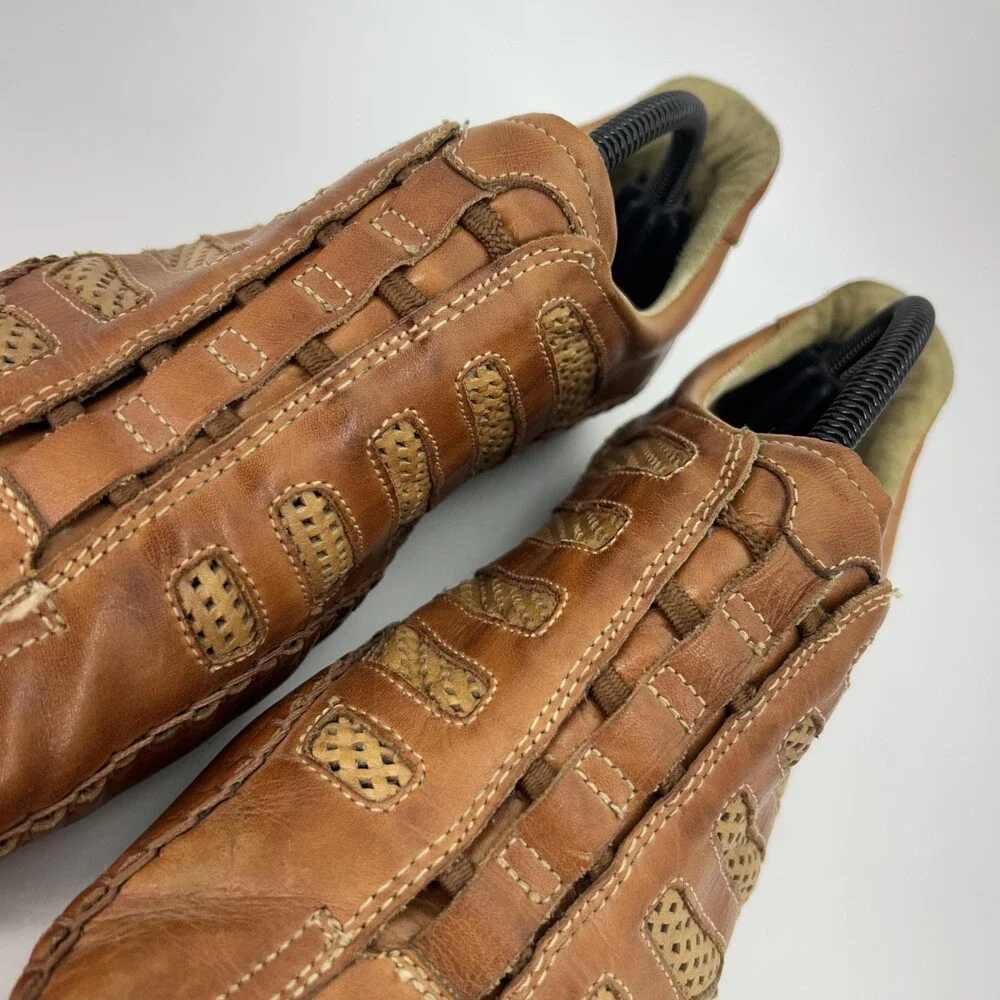 Pikolinos Shoes Mens Size 10 EU 43 Fuencarral Brown Leather Perforated Slip On